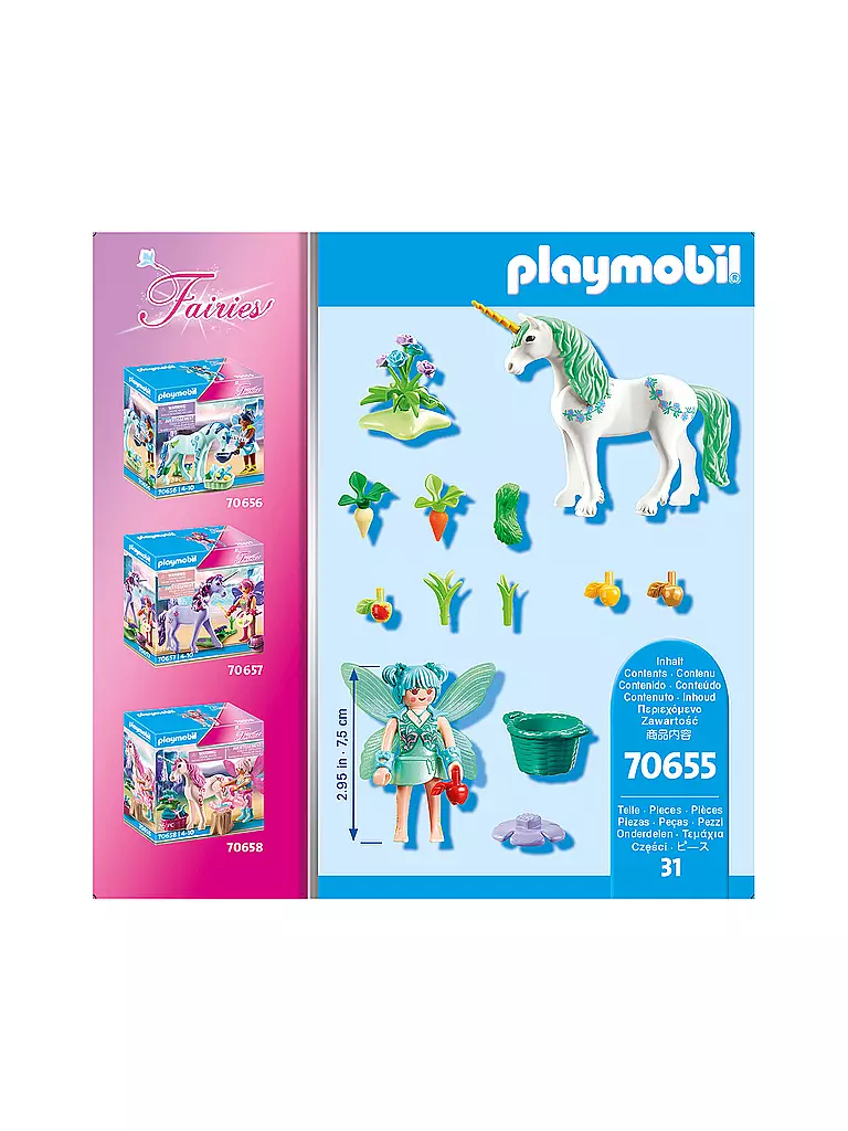 PLAYMOBIL | Fairies - Einhorn mit Fütter-Fee 70655 | keine Farbe