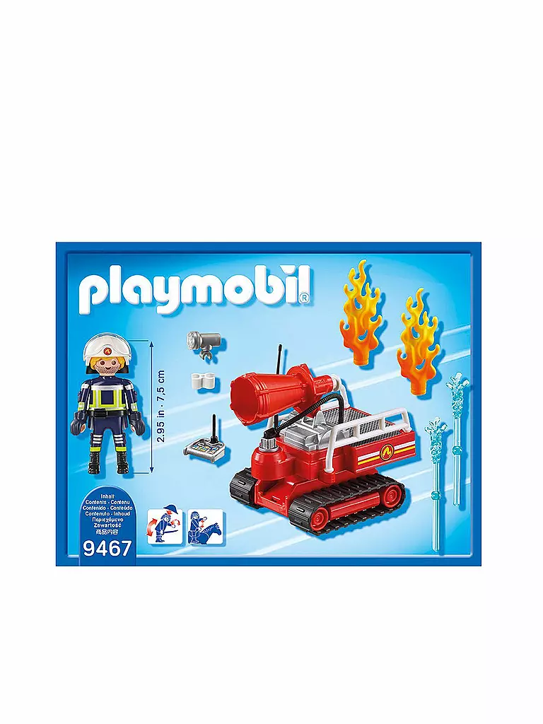 PLAYMOBIL | Feuerwehr-Löschroboter 9467 | transparent