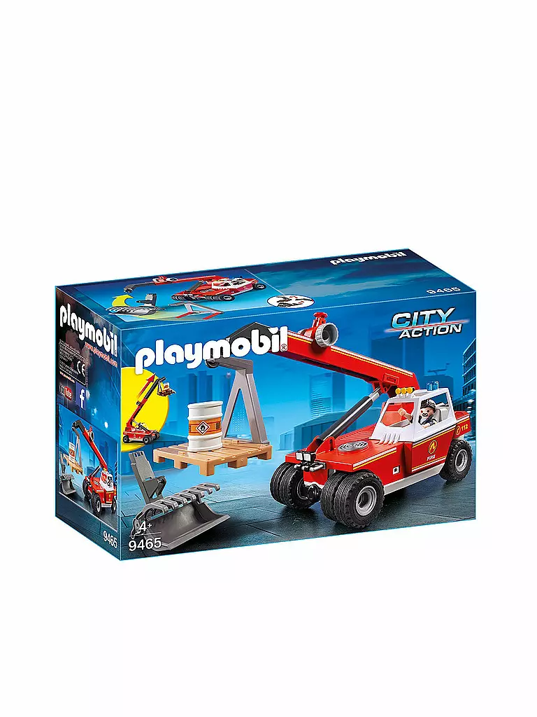 PLAYMOBIL | Feuerwehr-Teleskoplader 9465 | transparent