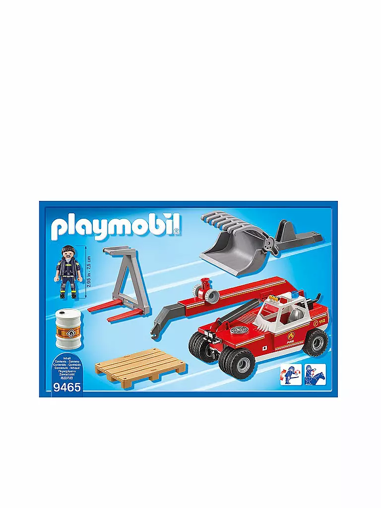 PLAYMOBIL | Feuerwehr-Teleskoplader 9465 | transparent