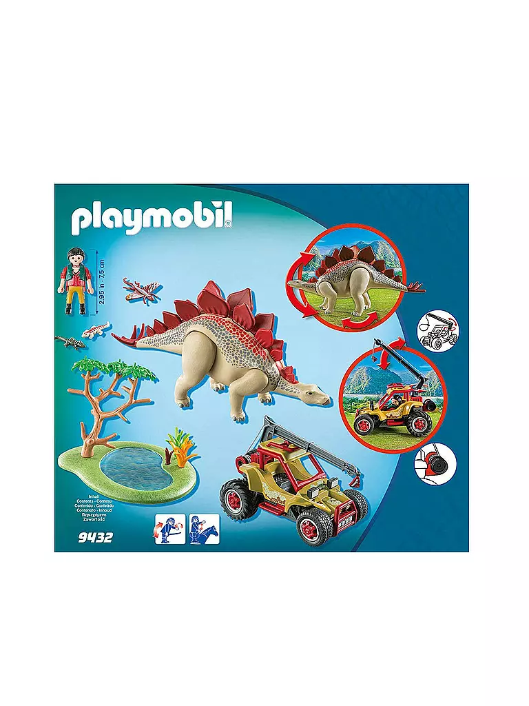 PLAYMOBIL | Forschermobil mit Stegosaurus 9432 | transparent