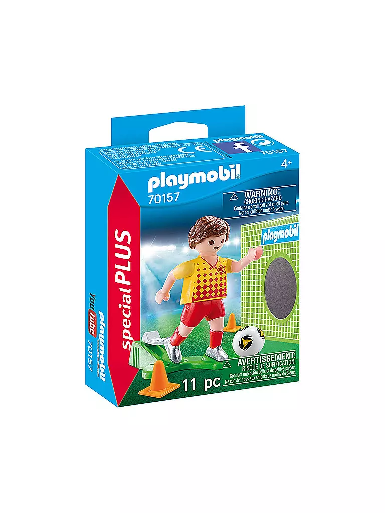 PLAYMOBIL | Fußballspieler mit Torwand 70157 | transparent