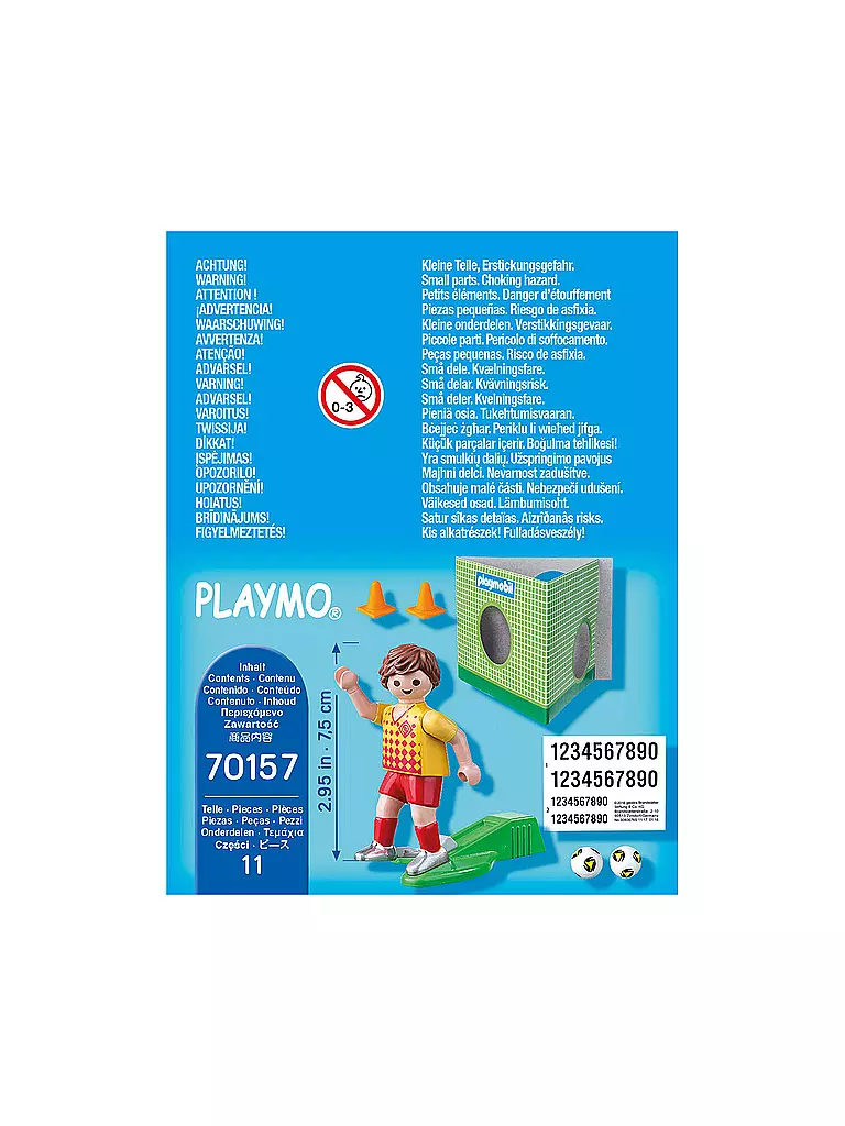 PLAYMOBIL | Fußballspieler mit Torwand 70157 | transparent