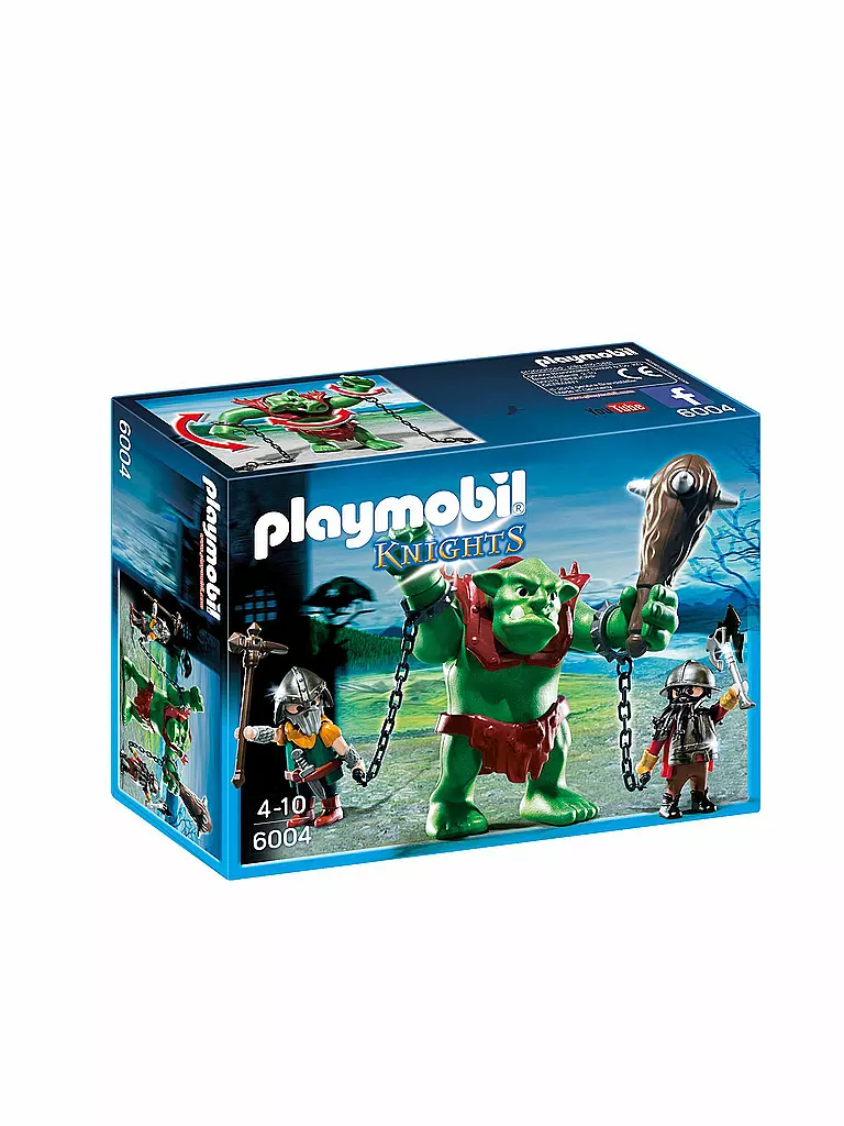 PLAYMOBIL | Knights - Riesentroll mit Zwergenkämpfern 6004 | transparent