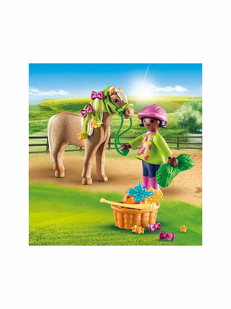 PLAYMOBIL | Mädchen mit Pony 70060 | blau