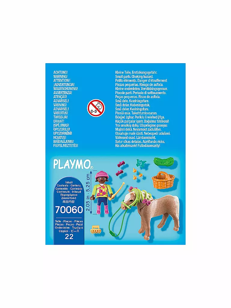 PLAYMOBIL | Mädchen mit Pony 70060 | blau