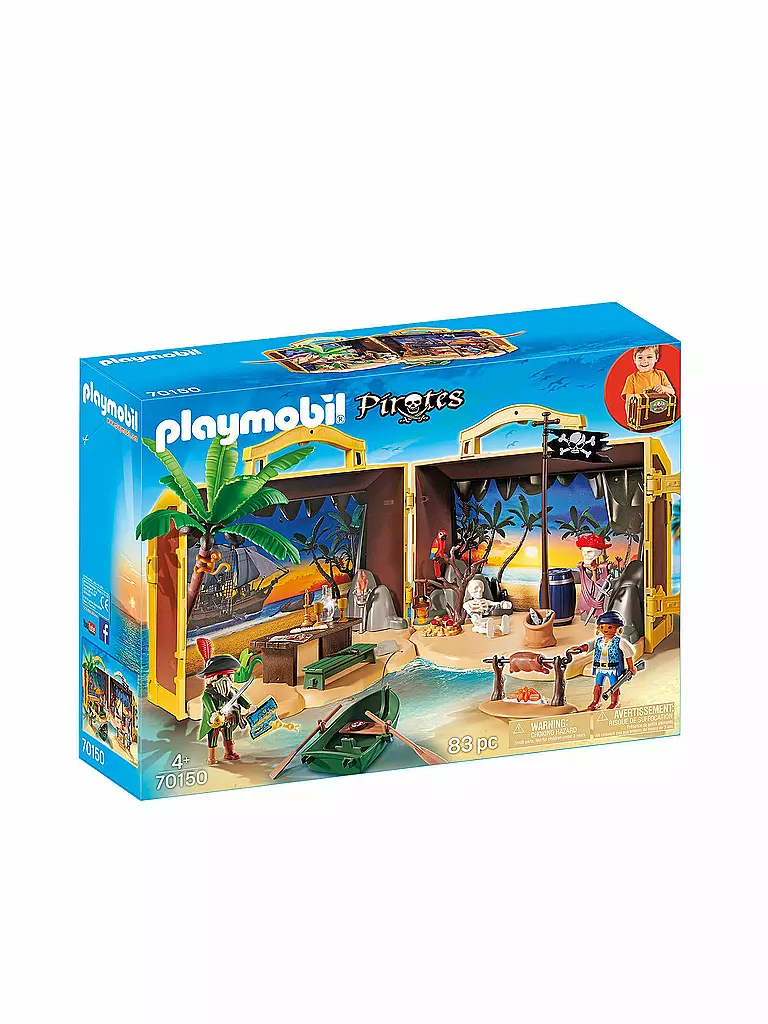 PLAYMOBIL | Mitnehm-Pirateninsel 70150 | blau