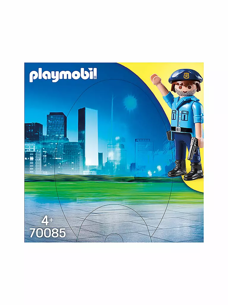 PLAYMOBIL | Osterei - Polizist mit Spürhund 70085 | blau