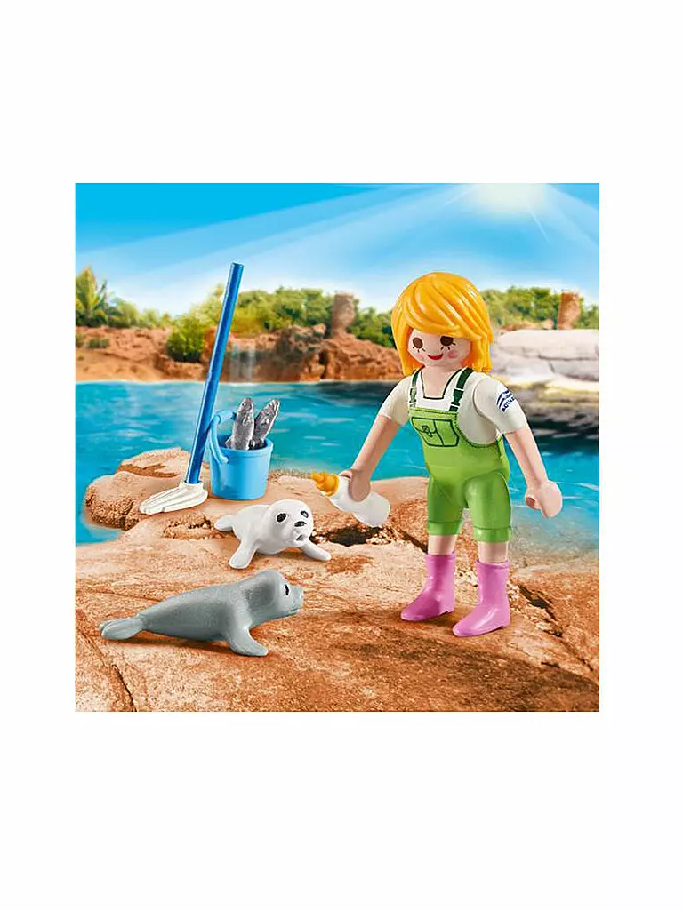 PLAYMOBIL | Osterei - Tierpflegerin mit Seehundbabys 9418 | transparent