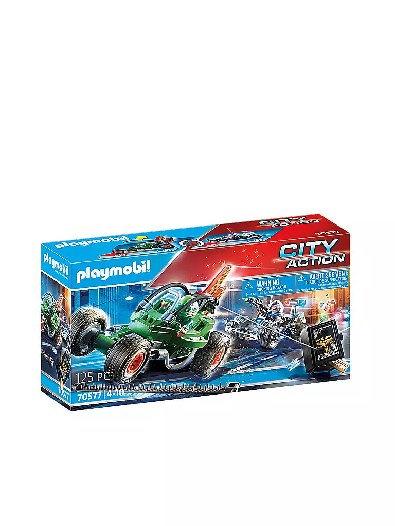 PLAYMOBIL | Polizei-Kart: Verfolgung des Tresorräubers 70577 | keine Farbe