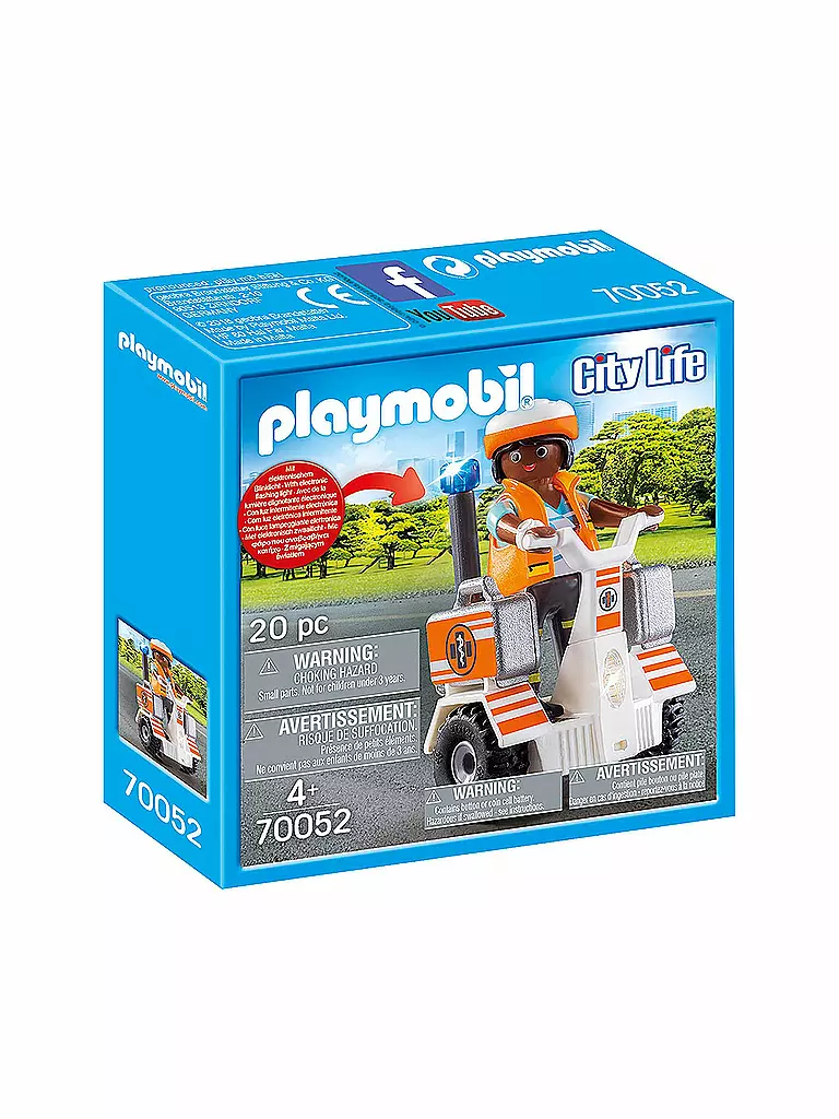 PLAYMOBIL | Rettungs-Balance-Roller 70052 | blau
