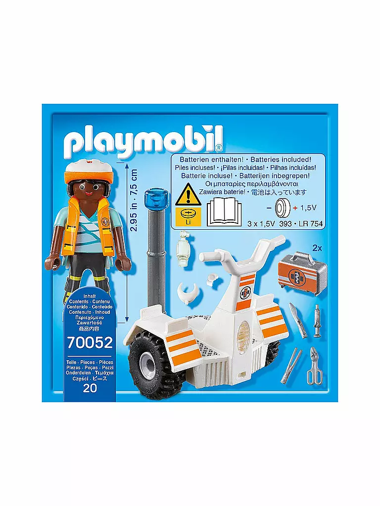 PLAYMOBIL | Rettungs-Balance-Roller 70052 | blau