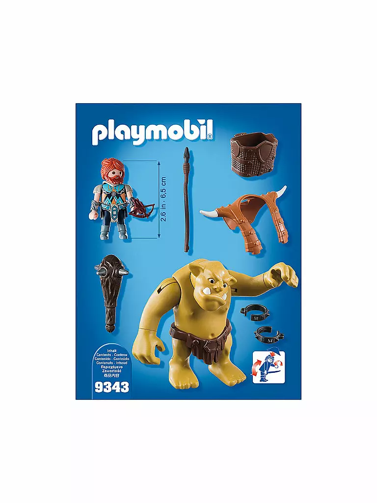 PLAYMOBIL | Riesentroll mit Zwergenrucksack 9343 | transparent