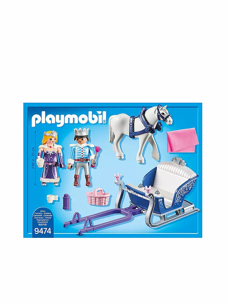 PLAYMOBIL | Schlitten mit Königspaar 9474 | transparent