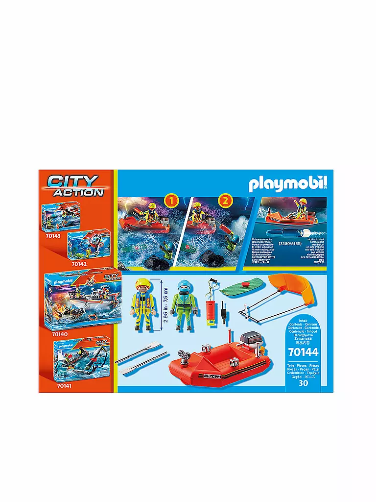 PLAYMOBIL | Seenot: Kitesurfer-Rettung mit Boot 70144 | keine Farbe