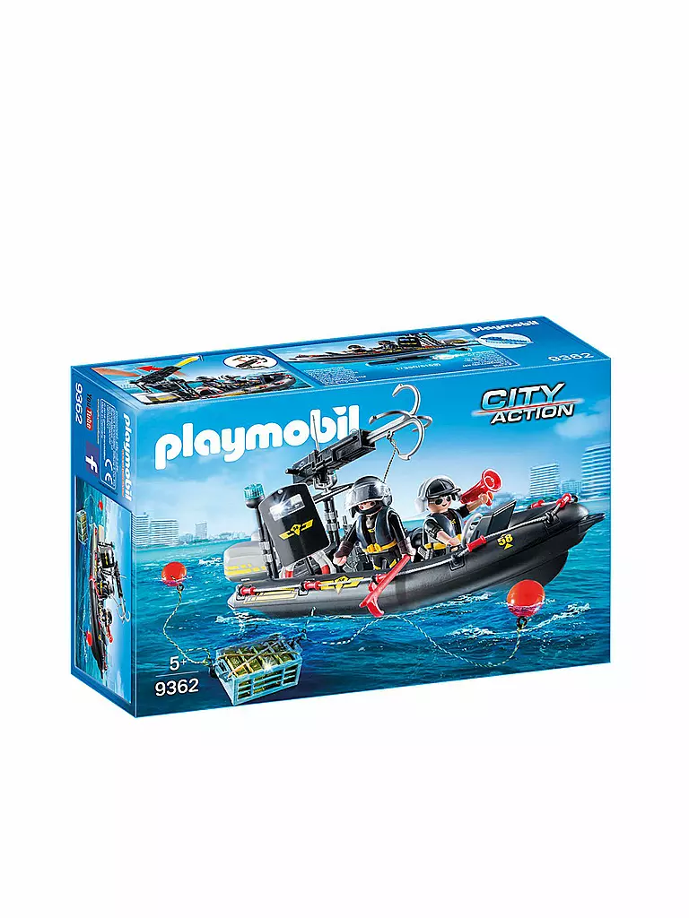 PLAYMOBIL | SEK Schlauchboot 9362 | transparent