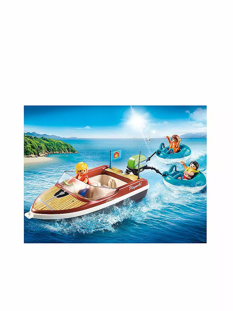 PLAYMOBIL | Sportboot mit Fun-Reifen 70091  | blau