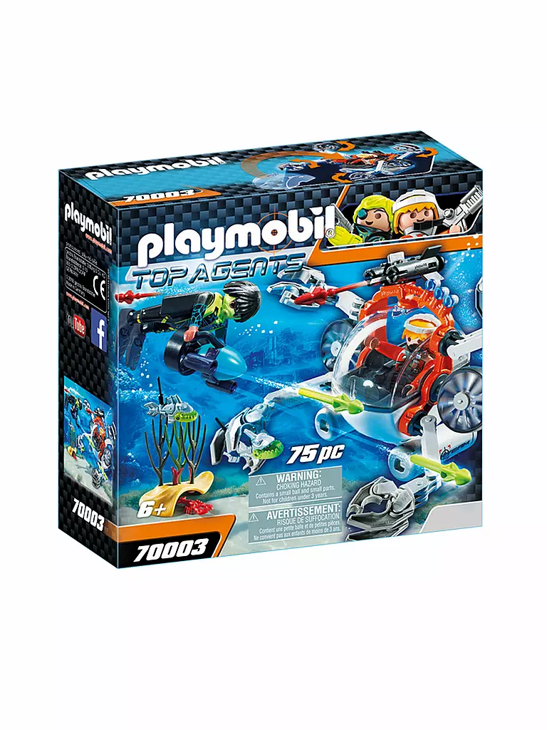 PLAYMOBIL | Spy Team Sub Bot 70003 | transparent