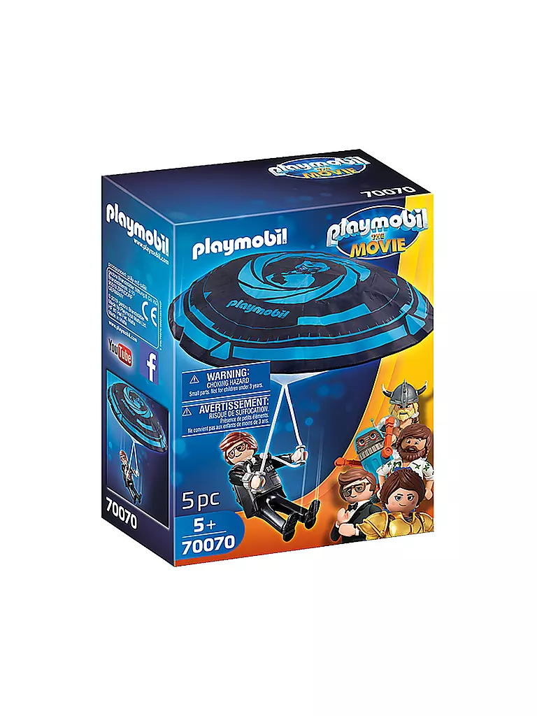 PLAYMOBIL | THE MOVIE Rex Dasher mit Fallschirm 70070 | transparent