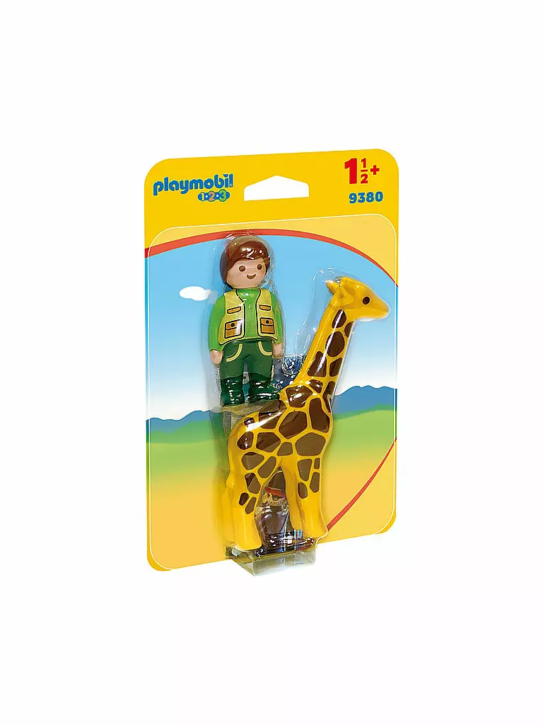 PLAYMOBIL | Tierpfleger mit Giraffe 9380 | transparent