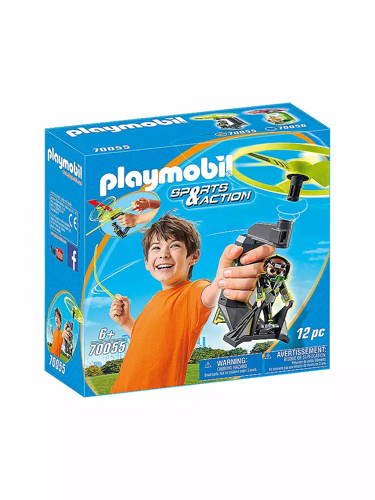 PLAYMOBIL | Top Agents Pull String Flyer 70055 | blau