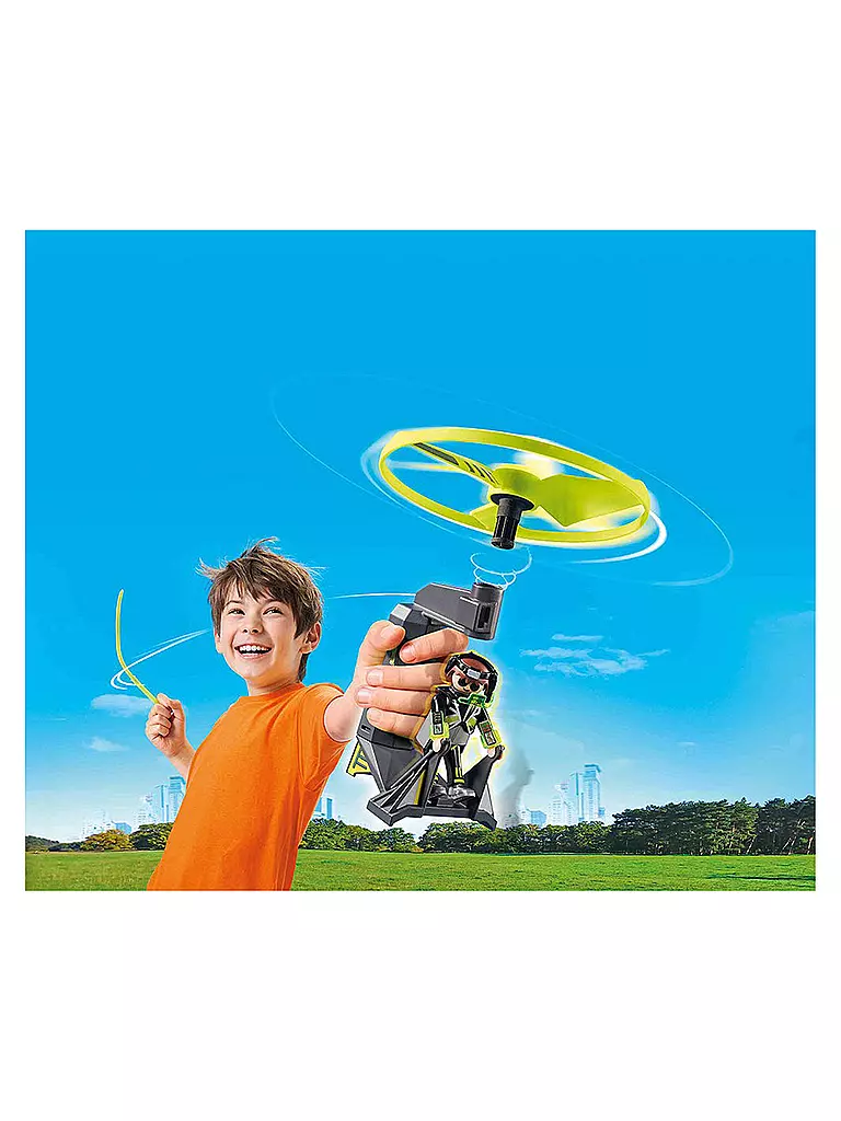 PLAYMOBIL | Top Agents Pull String Flyer 70055 | blau