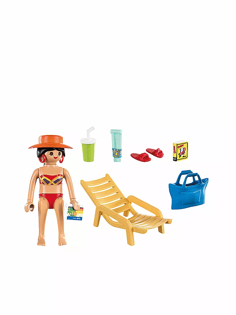 PLAYMOBIL | Urlauberin mit Liegestuhl 70300 | keine Farbe