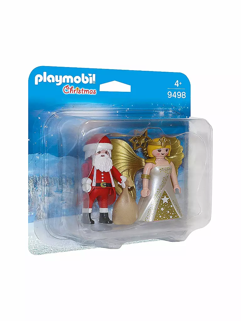 PLAYMOBIL | Weihnachtsmann und Engel - Duo Pack 9498 | transparent