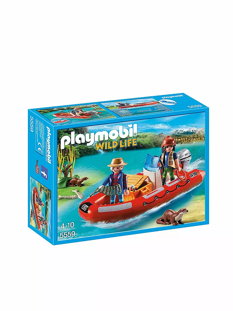 PLAYMOBIL | Wild Life - Schlauchboot mit Wilderern 5559 | transparent