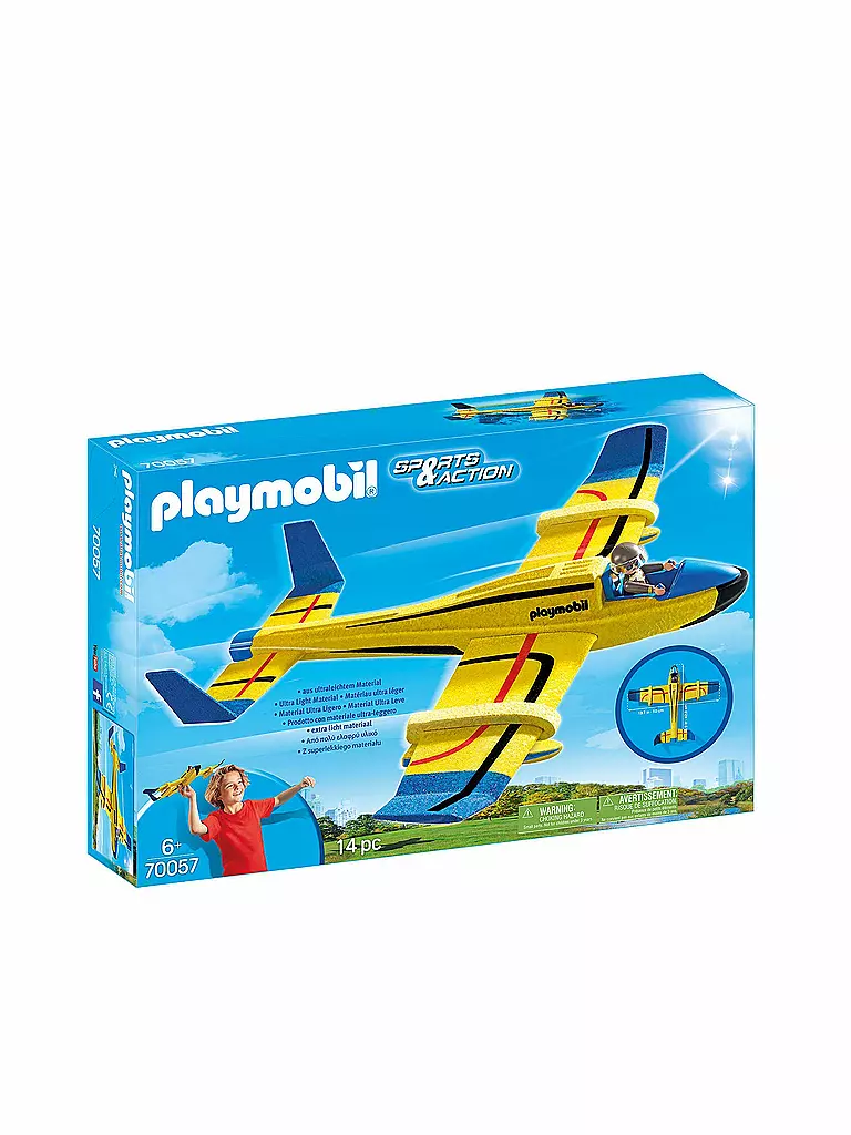 PLAYMOBIL | Wurfgleiter Wasserflugzeug 70057 | blau