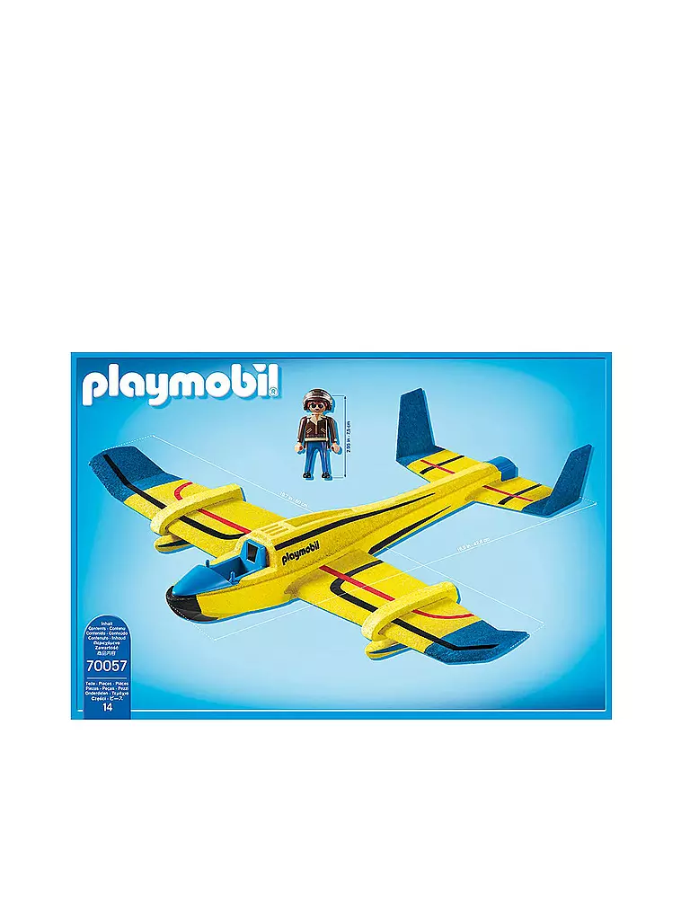 PLAYMOBIL | Wurfgleiter Wasserflugzeug 70057 | blau