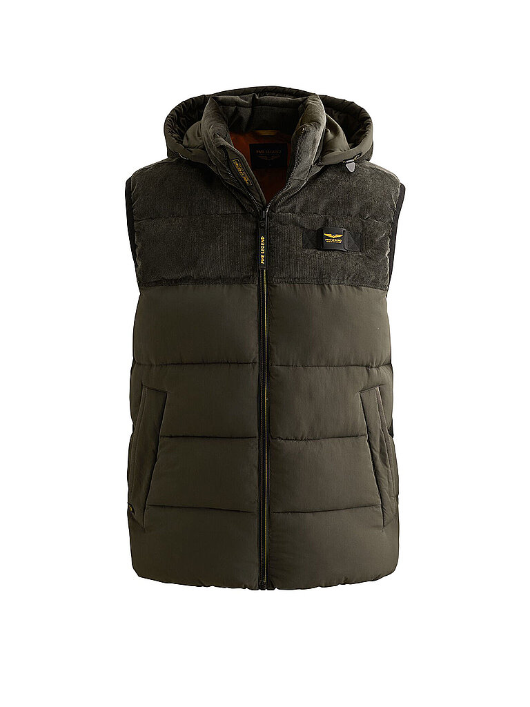 PME LEGEND Steppgilet GOBBLER olive | XXXL