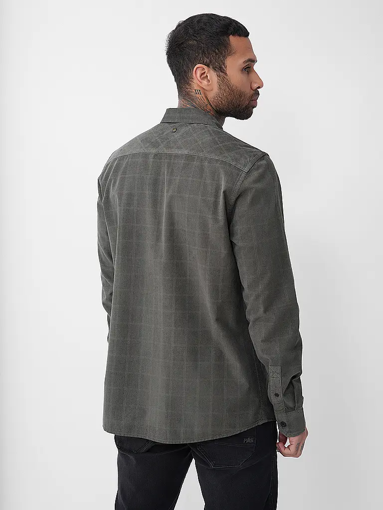 PME LEGEND | Cordhemd Regular Fit  | Grau