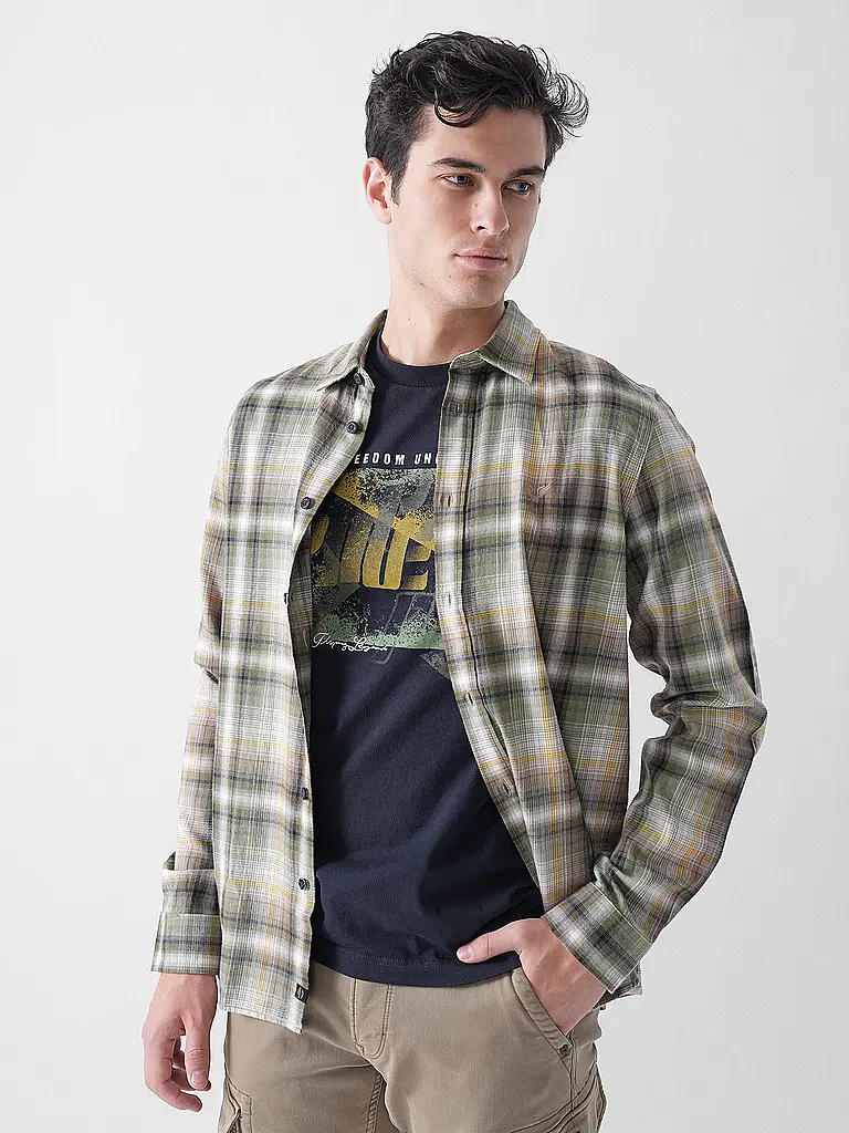 PME LEGEND | Hemd Regular Fit  | olive