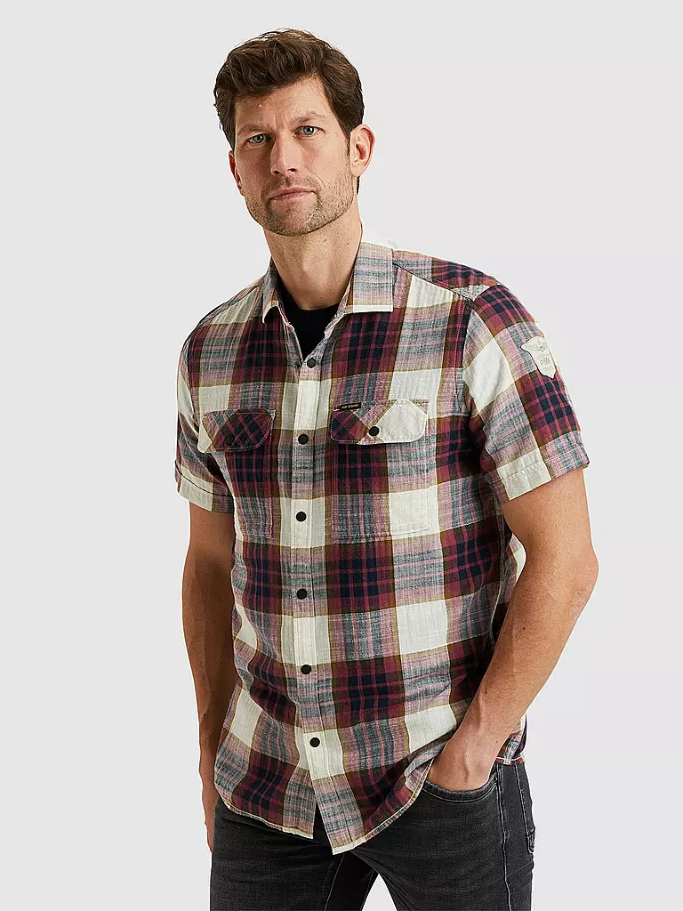 PME LEGEND | Hemd Slim Fit  | dunkelrot