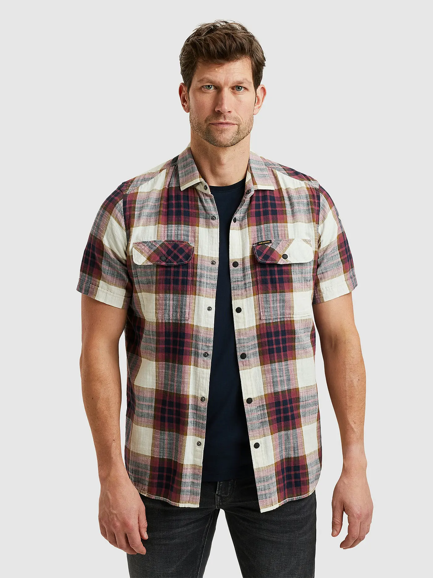 PME LEGEND | Hemd Slim Fit  | dunkelrot