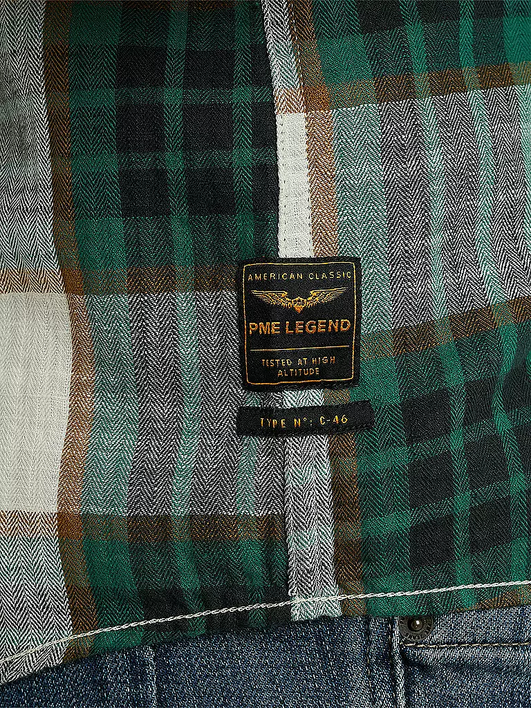 PME LEGEND | Hemd Slim Fit  | grün
