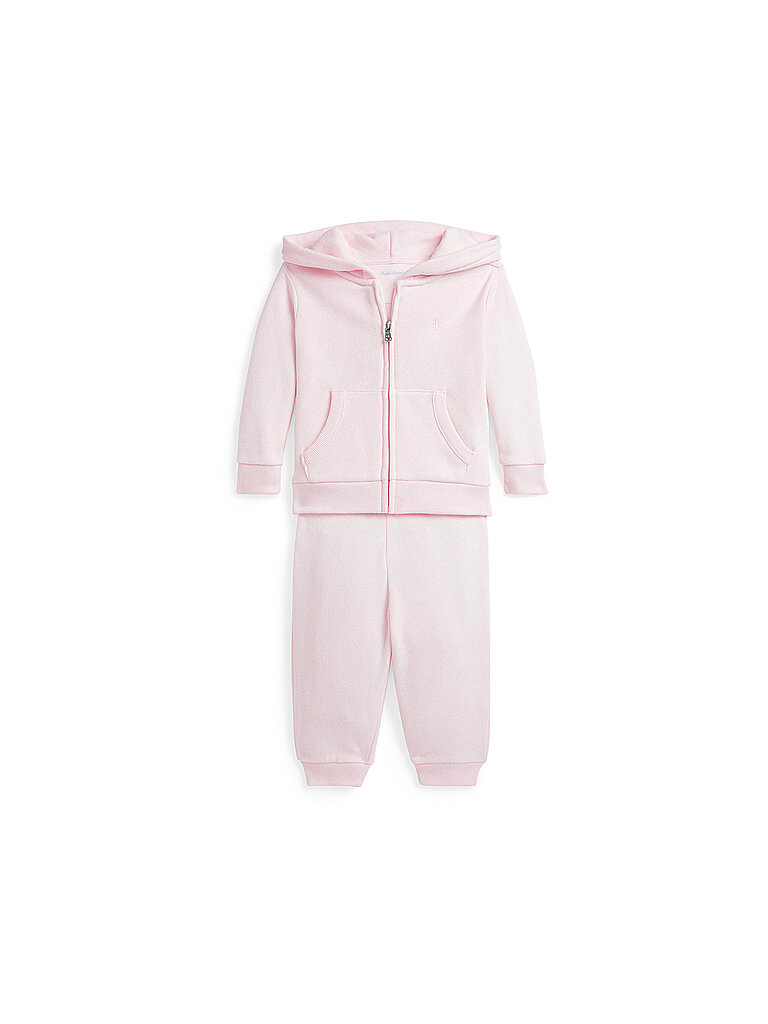 POLO RALPH LAUREN Baby Set 2-teilig Sweatjacke mit Jogginghose rosa | 92