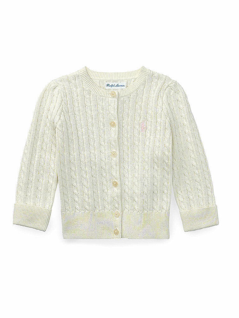 POLO RALPH LAUREN Mädchen Strickjacke weiss | 74