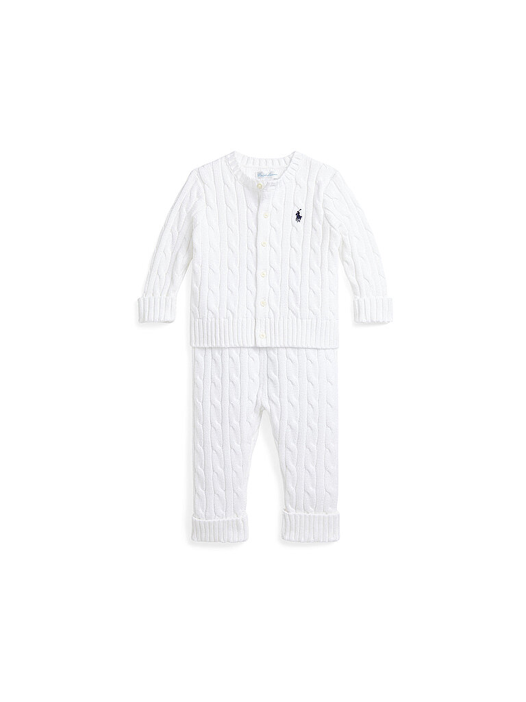 POLO RALPH LAUREN Baby Set 2-tlg Cardigan und Hose weiss | 62