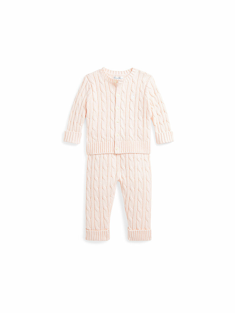 POLO RALPH LAUREN Baby Set 2-tlg Cardigan und Hose rosa | 74