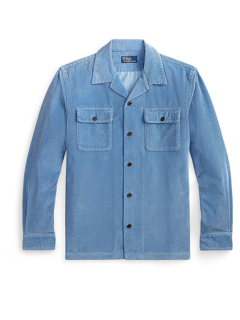 POLO RALPH LAUREN Cord Overshirt hellblau | XL