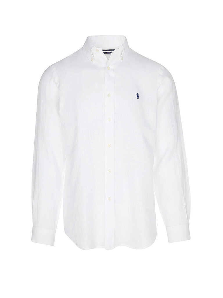 POLO RALPH LAUREN Leinenhemd Custom Fit weiss | M