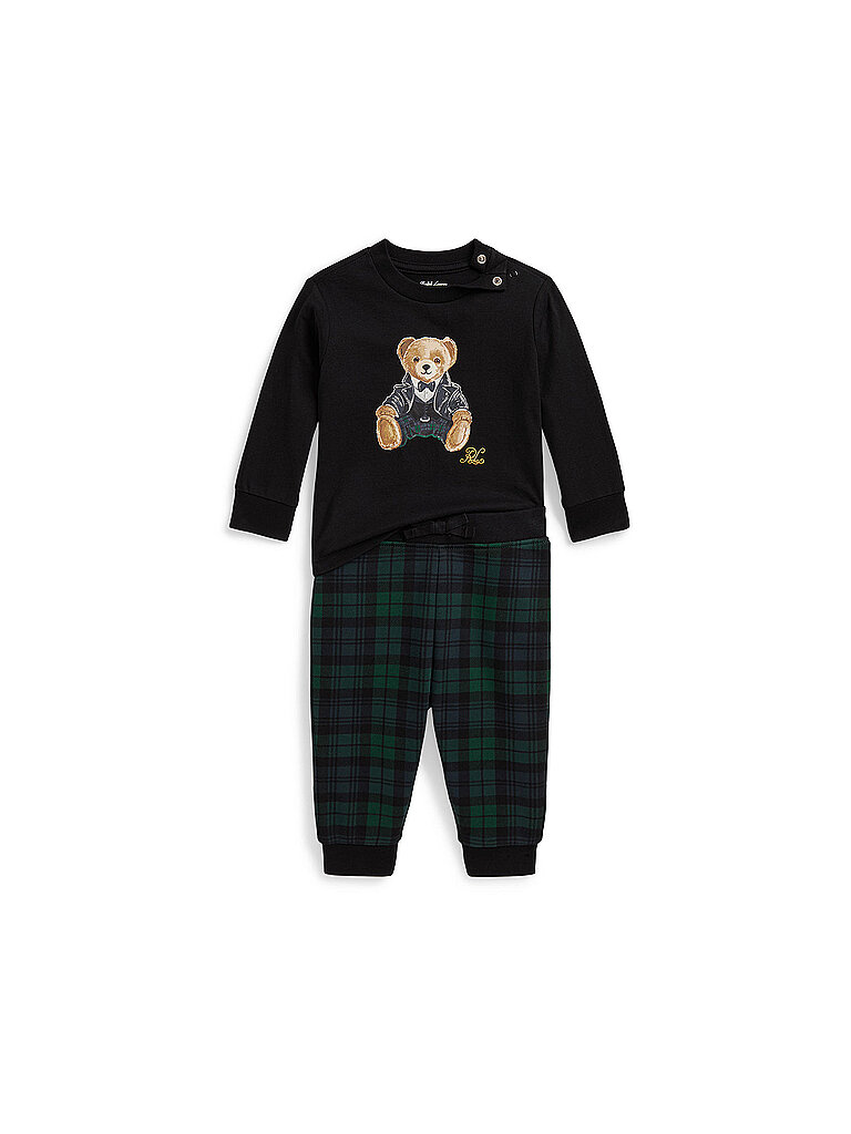 POLO RALPH LAUREN Baby Set 2-teilig Langarmshirt und Hose schwarz | 74