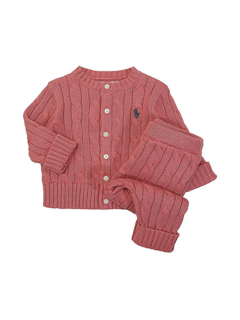 POLO RALPH LAUREN Baby Set 2-teilig Strickjacke und Hose kupfer | 62