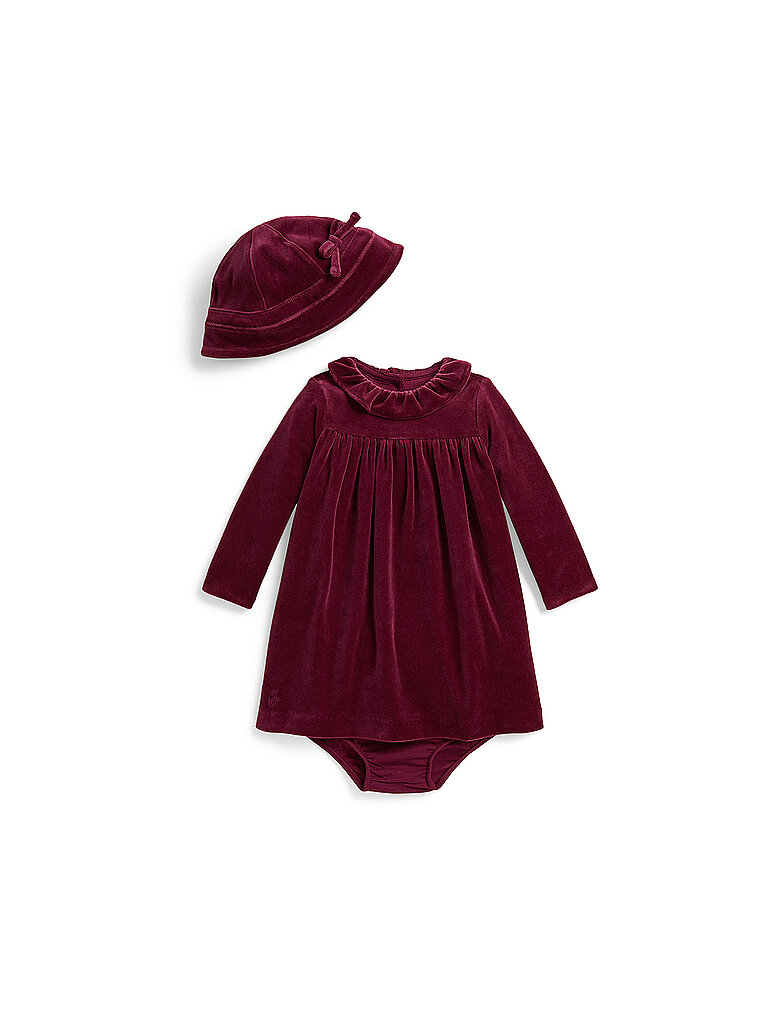 POLO RALPH LAUREN Baby Mädchen Kleid mit Hut beere | 86