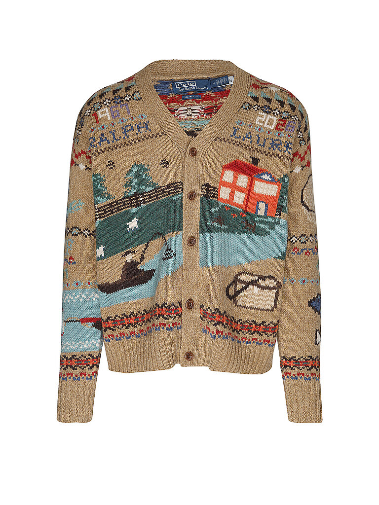 POLO RALPH LAUREN Strickjacke hellbraun | L