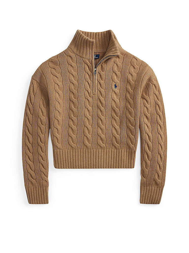 POLO RALPH LAUREN Troyer Pullover camel | XL