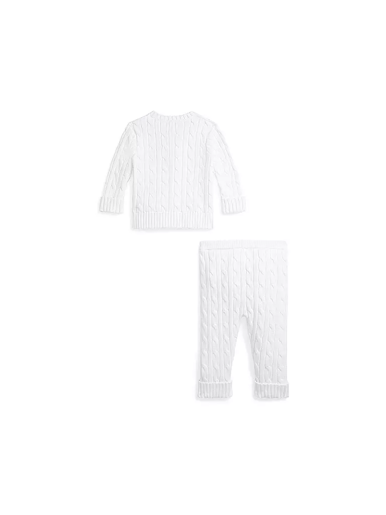 POLO RALPH LAUREN | Baby Set 2-tlg Cardigan und Hose | weiss