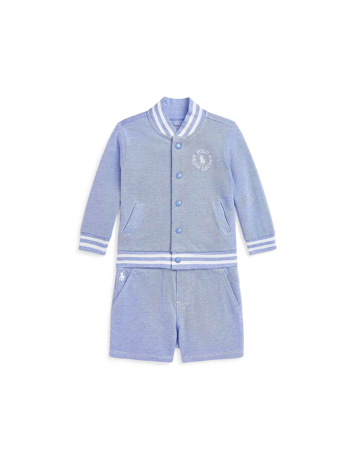 POLO RALPH LAUREN | Baby Set 3-teilig T-Shirt, Jacke und Shorts | blau